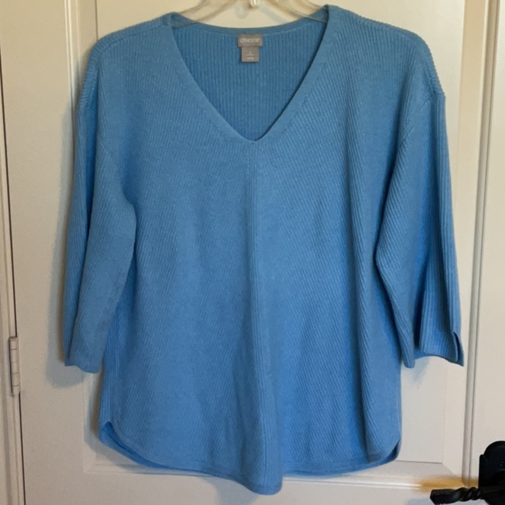 Chico’s V-neck Tunic Sweater- Size 2, Large